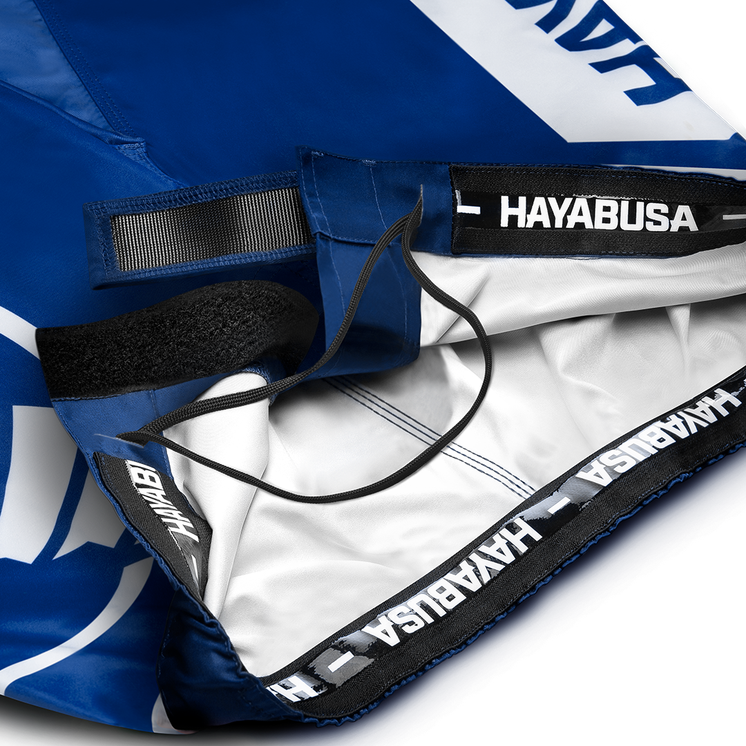 Hayabusa MMA Shorts Icon Lang - Blauw/Wit