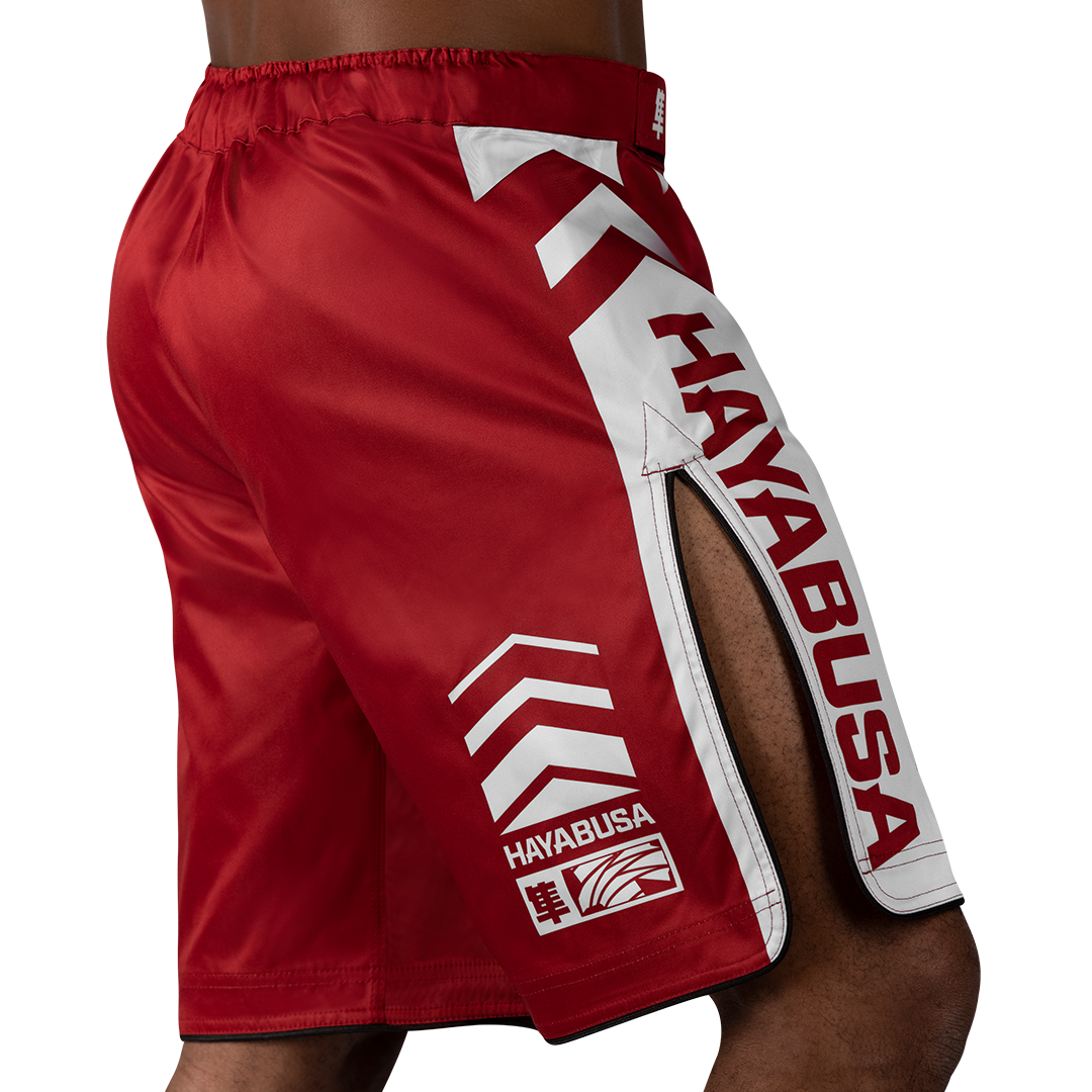 Hayabusa MMA Shorts Icon Lang - Rood/Wit