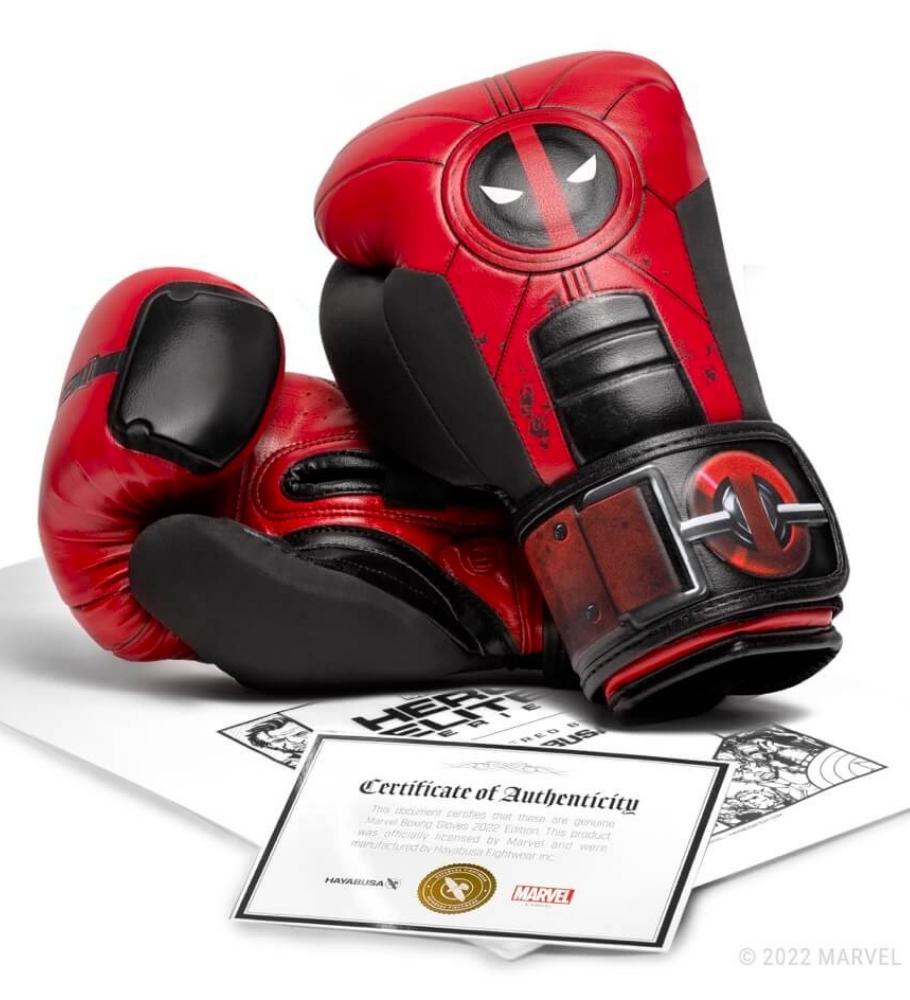 Hayabusa (Kick)Bokshandschoenen Deadpool - Rood/Zwart - (Kick)Bokshandschoenen