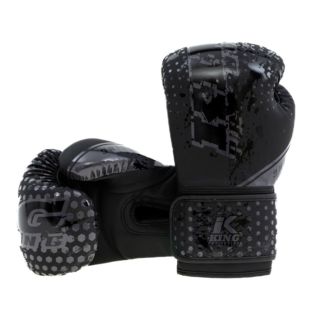 King Pro Boxing Bokshandschoenen Kids Hexagon - Zwart/Zwart