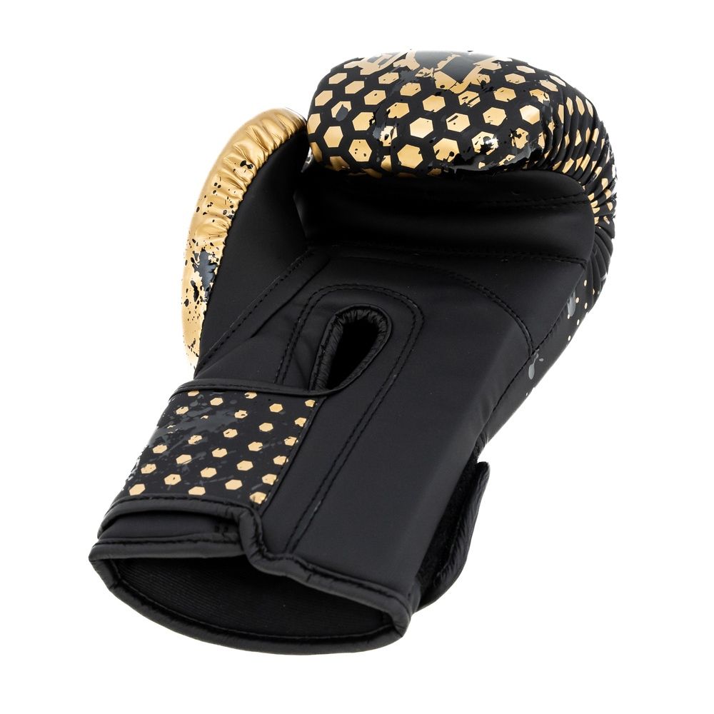King Pro Boxing Bokshandschoenen Kids Hexagon - Zwart/Goud