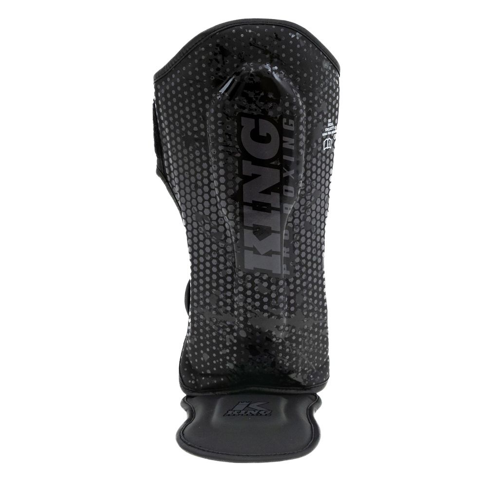 King Pro Boxing Kickboxing Shin Guards Kids Hexagon - Black/Black