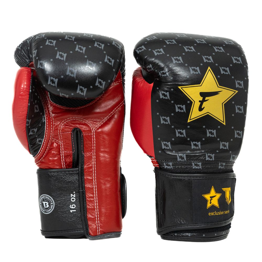 Fairtex Bokshandschoenen FXB Star - Zwart/Bordeaux Rood