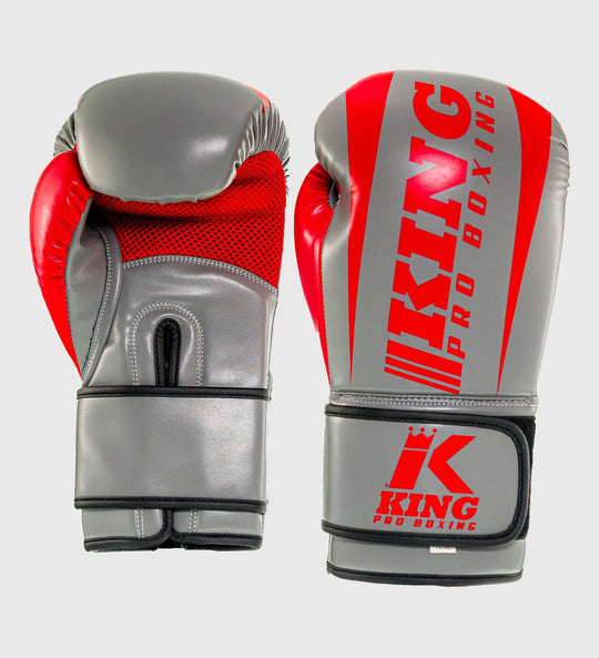 King Pro Boxing Bokshandschoenen Revo - Grijs/Rood