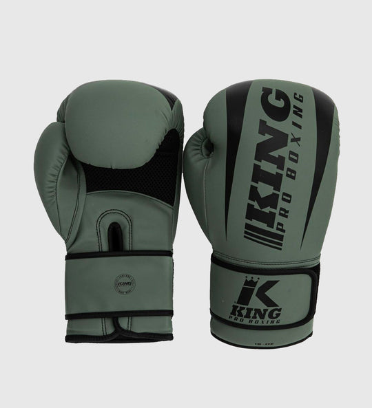 King Pro Boxing Bokshandschoenen Revo - Kaki Groen/Zwart
