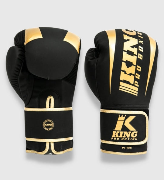 King Pro Boxing Bokshandschoenen Revo - Zwart/Goud