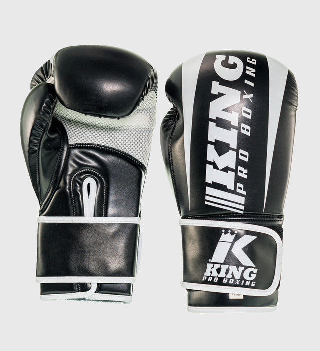 King Boxhandschuhe Revo – Schwarz/Weiß – Boxhandschuhe