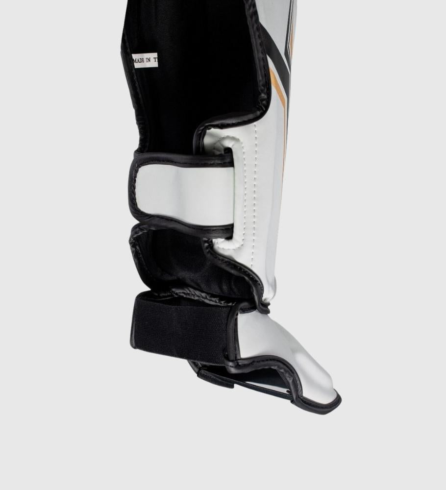 King Kickboks Scheenbeschermers Thor - Wit/Zwart/Goud - Kickboks Scheenbeschermers