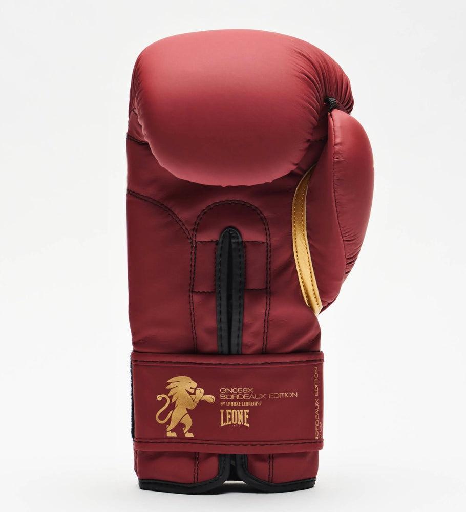 Leone (Kick)Bokshandschoenen GN059X - Bordeaux/Goud - (Kick)Bokshandschoenen