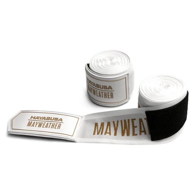 Hayabusa x Mayweather Deluxe Boxing Bandages - White/Gold
