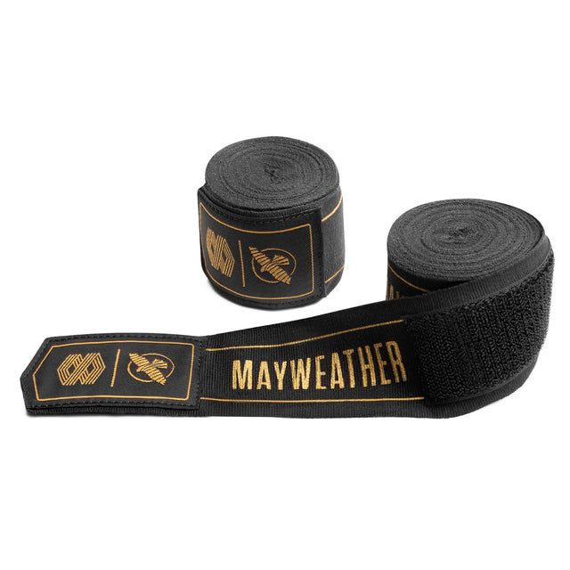 Bandaże bokserskie Hayabusa x Mayweather Stretch – Czarne/Złote