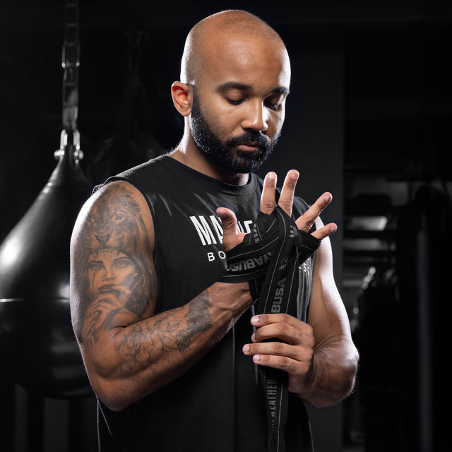 Hayabusa x Mayweather Stretch Bandages - Black/Gray