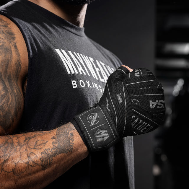 Hayabusa x Mayweather Stretch Bandages - Black/Gray