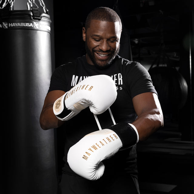 Hayabusa x Mayweather Bokshandschoenen Champ - Wit/Goud