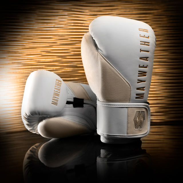Hayabusa x Mayweather Bokshandschoenen Champ - Wit/Goud