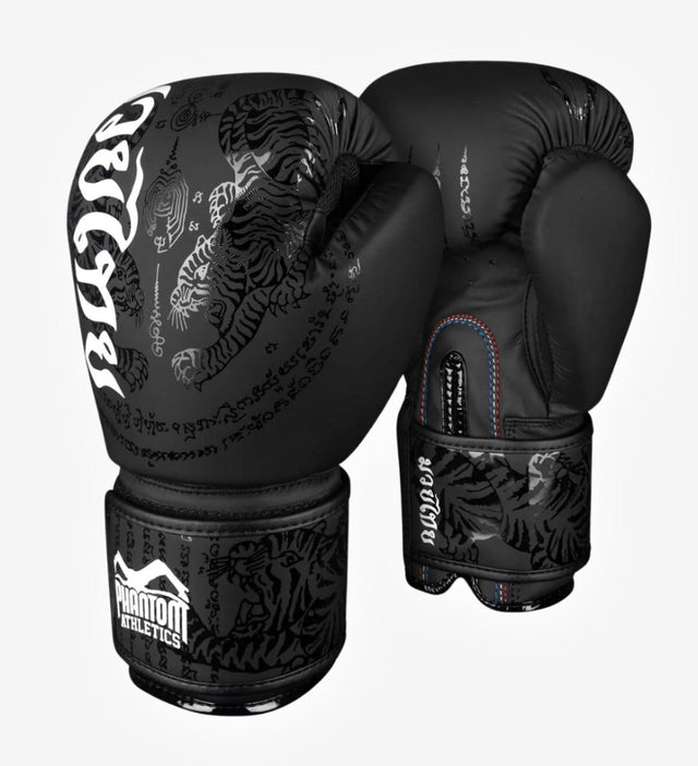 Boxerské rukavice Phantom Muay Thai – Černé/Bílé – Boxerské rukavice