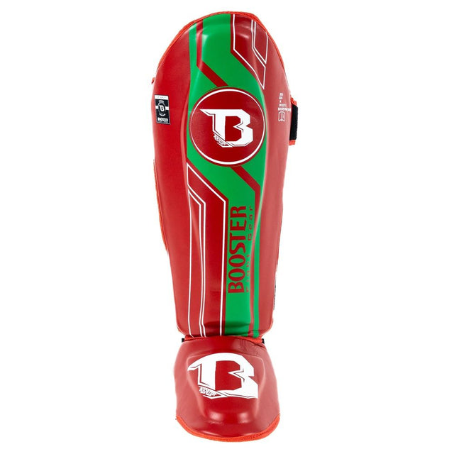 Booster Kickboks Scheenbeschermers V9 'Morocco' - Rood/Groen