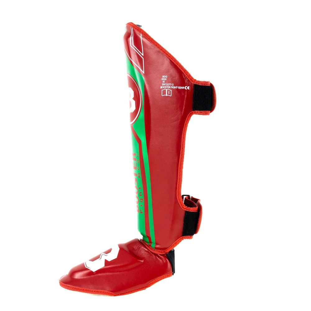Booster Kickboks Scheenbeschermers V9 'Morocco' - Rood/Groen