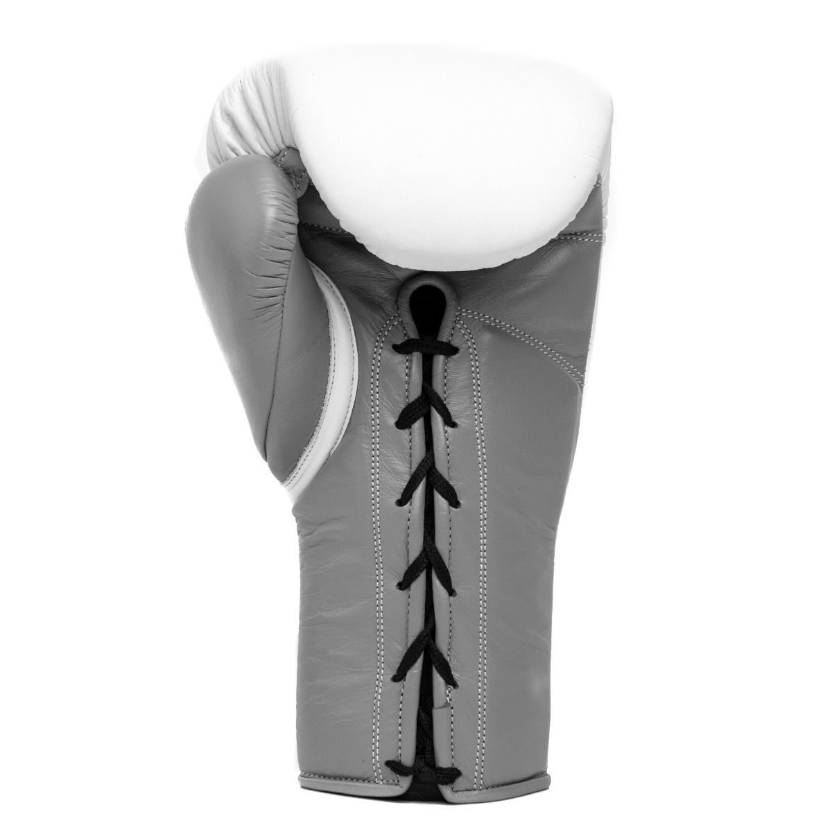 Everlast Powerlock 2 Pro Boxhandschuhe mit Schnürverschluss – Weiß/Grau