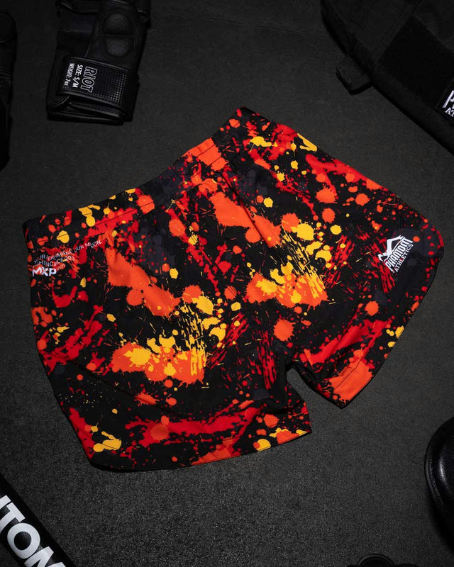 Phantom Athletics MMA Shorts Fusion Splatter - Rood