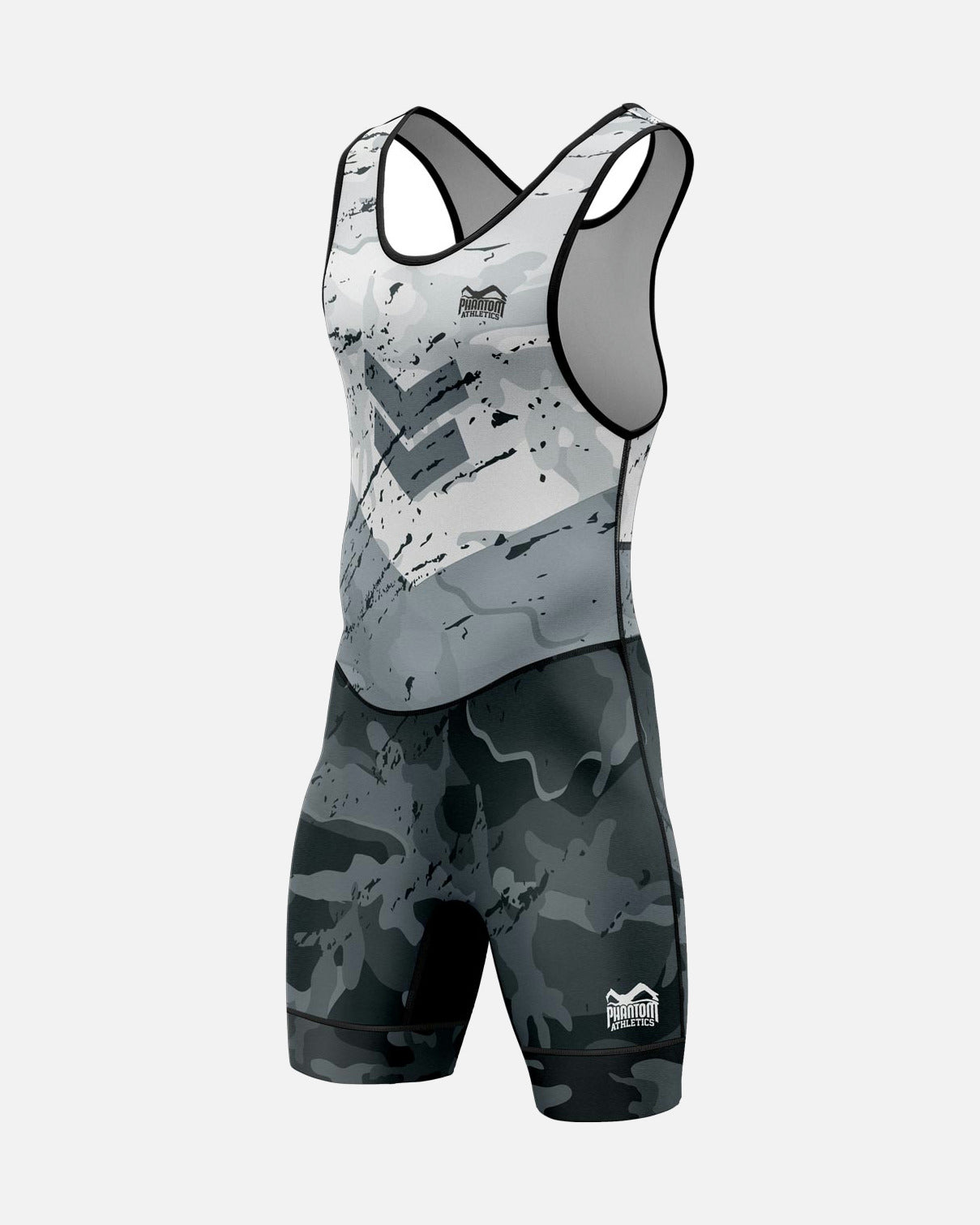 Phantom Athletics Worstelsinglet Delta - Wit/Grijs/Zwart