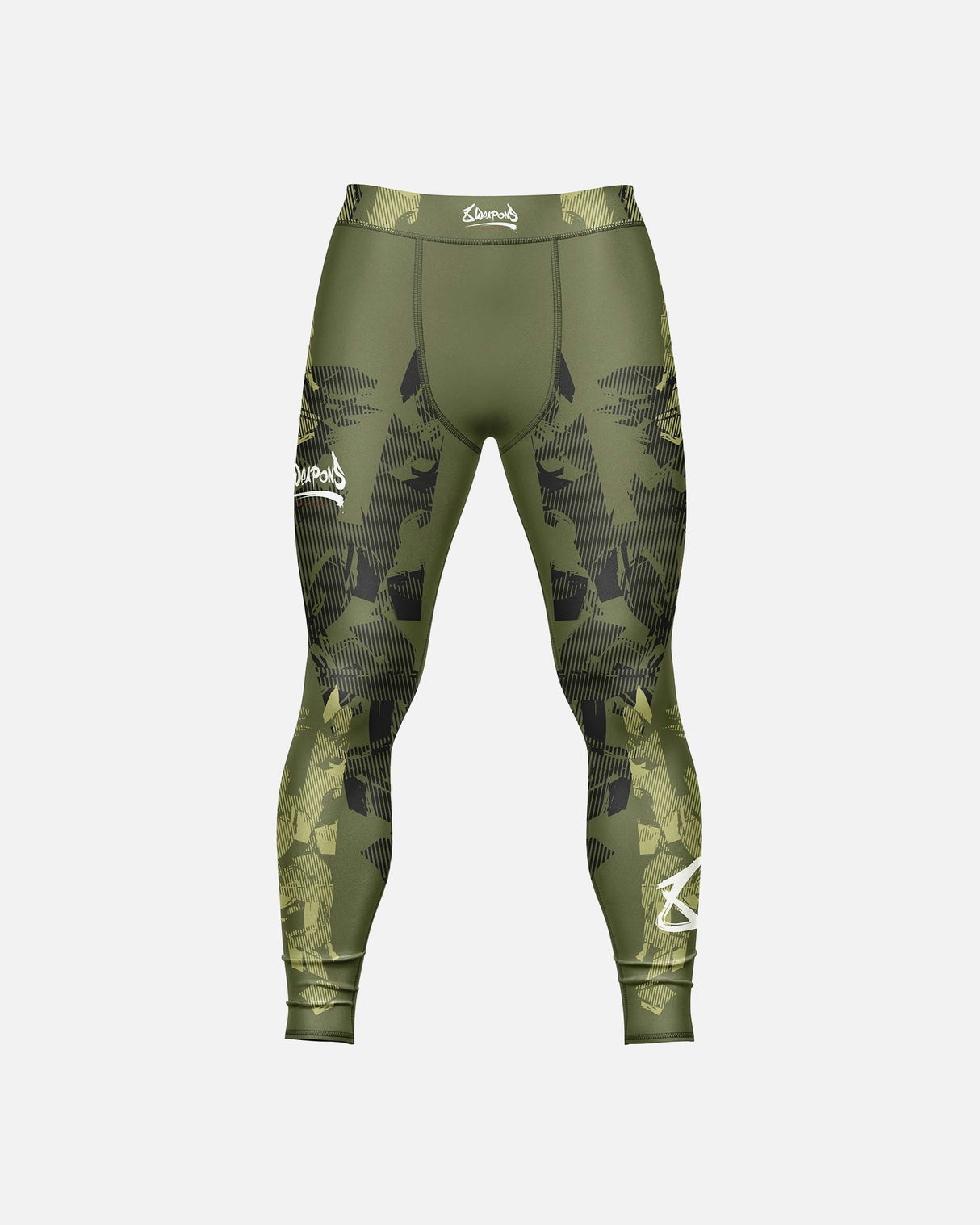 8 WEAPONS Compressiebroek Hit 2.0 - Olijfgroen/Zwart