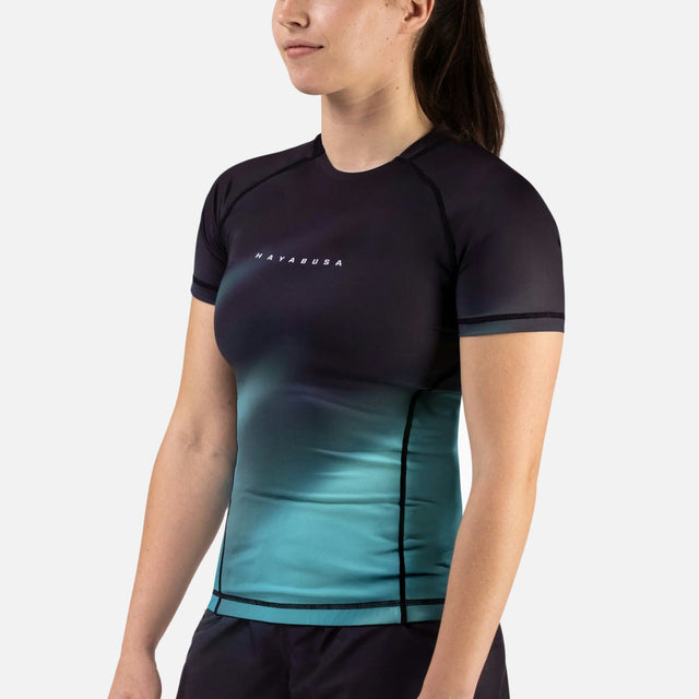 Hayabusa Rashguard Apex Nova Korte Mouwen Dames - Petrol