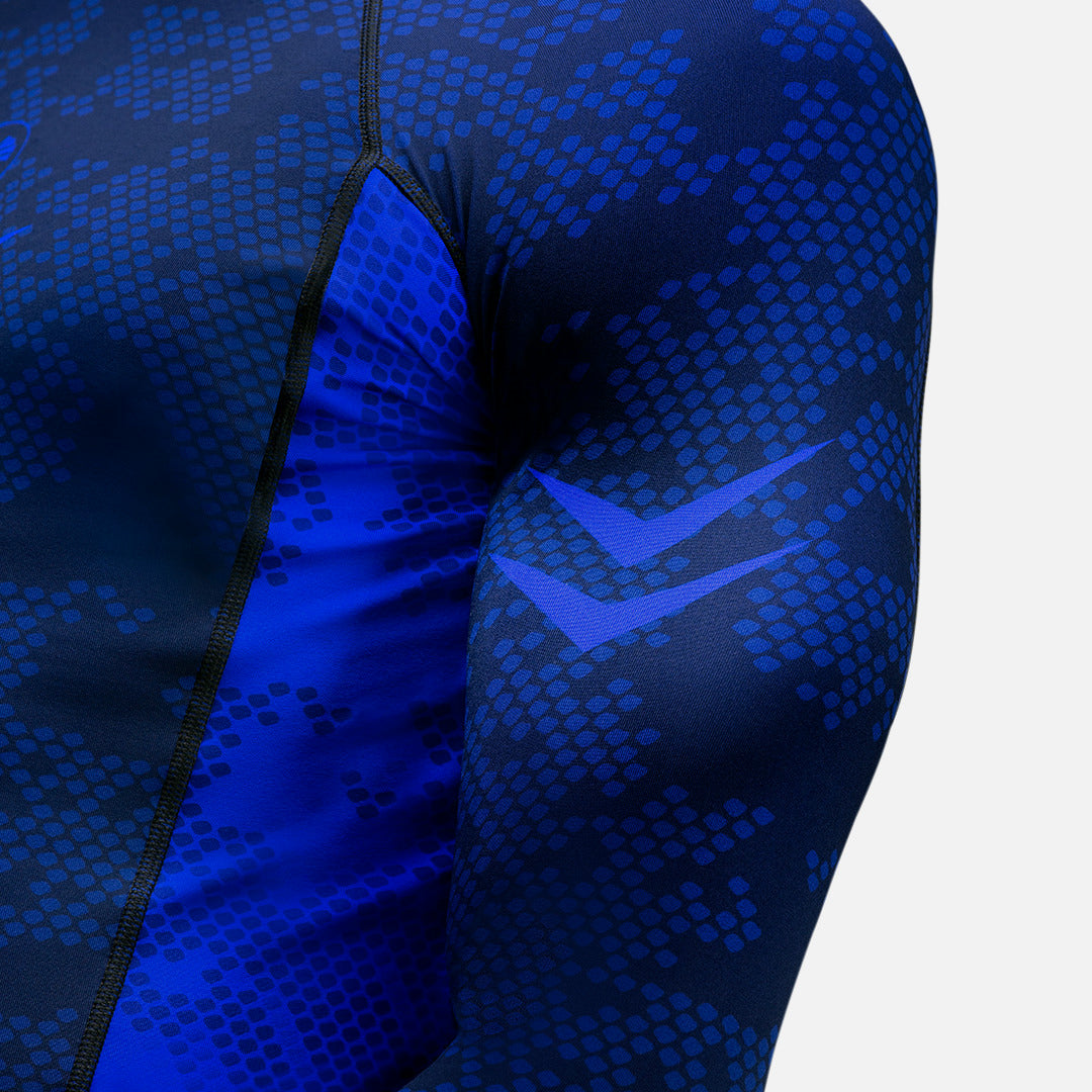 Rashguard Hayabusa Ranked Manga Comprida – Azul