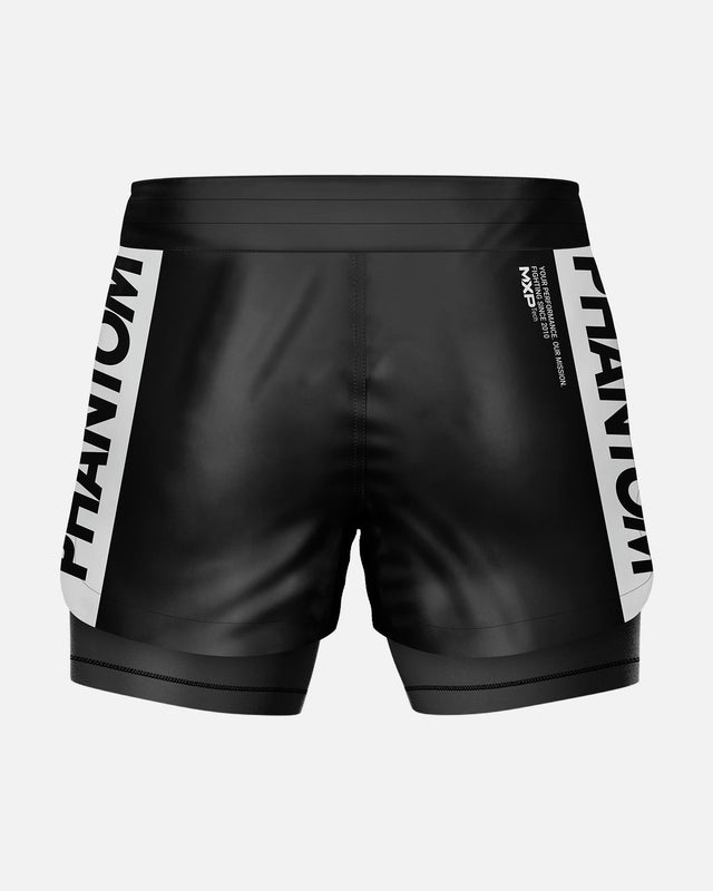 Phantom Athletics Compressie Shorts Fusion 2in1 Apex - Zwart