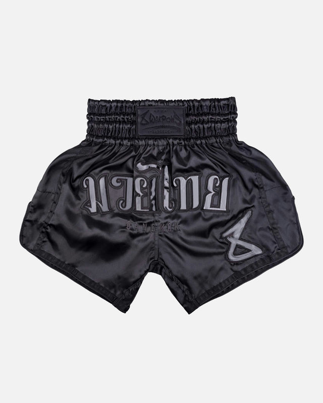 Pantaloni scurți Muay Thai 8 WEAPONS Bangkok – Negru