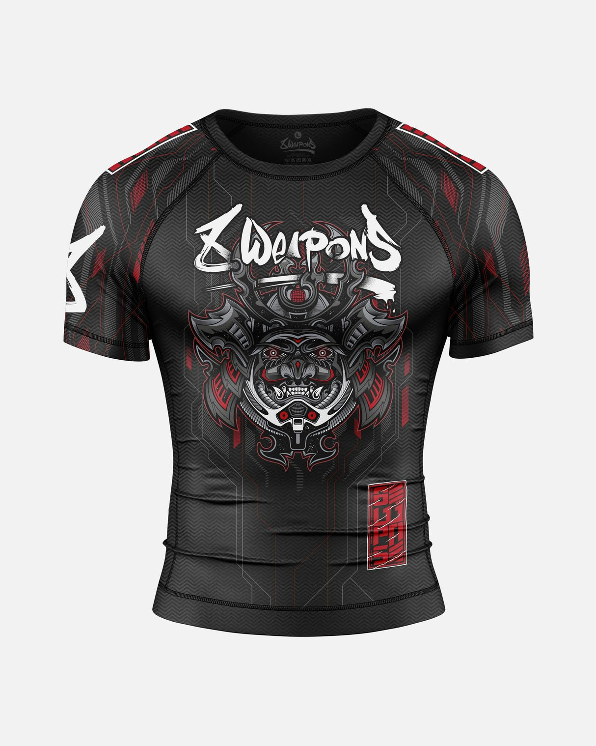 8 WEAPONS Rashguard Samurai 2.0 - Zwart/Rood