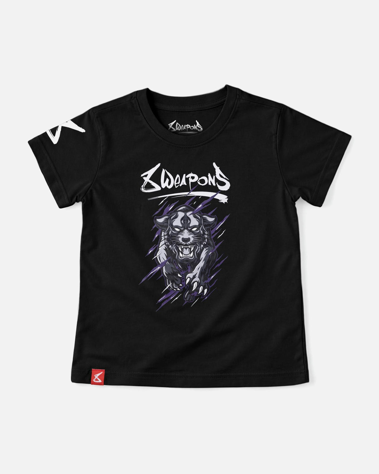 8 WEAPONS T-Shirt Beastial Panther - Zwart/Paars