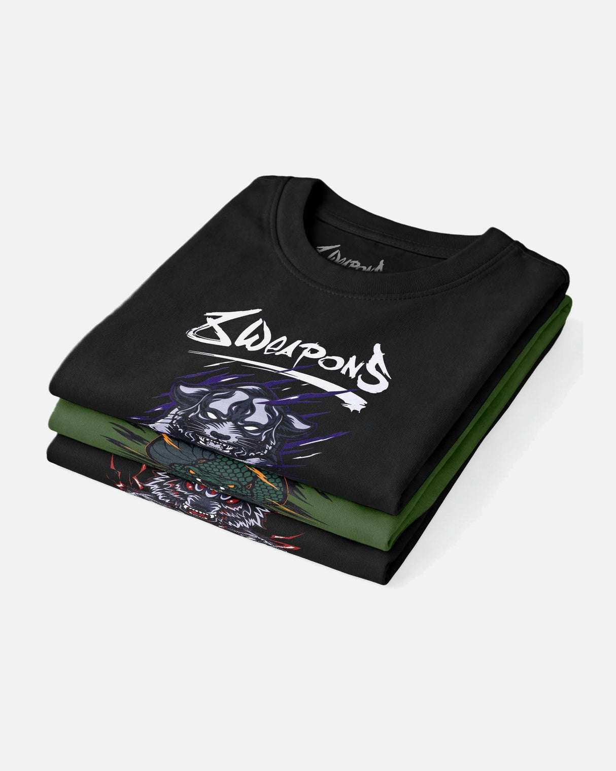 8 WEAPONS T-Shirt Beastial Panther - Zwart/Paars