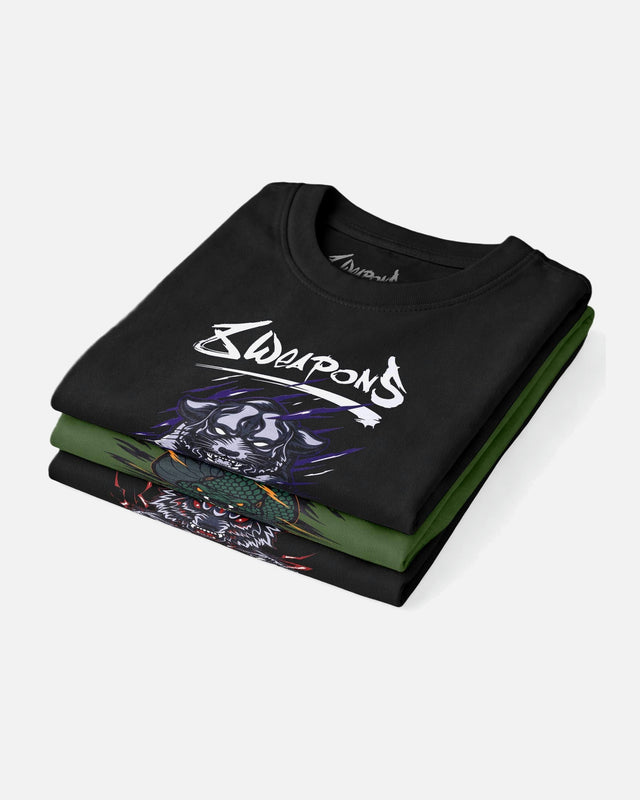 T-shirt 8 WEAPONS Beastial Panther – Noir/Violet