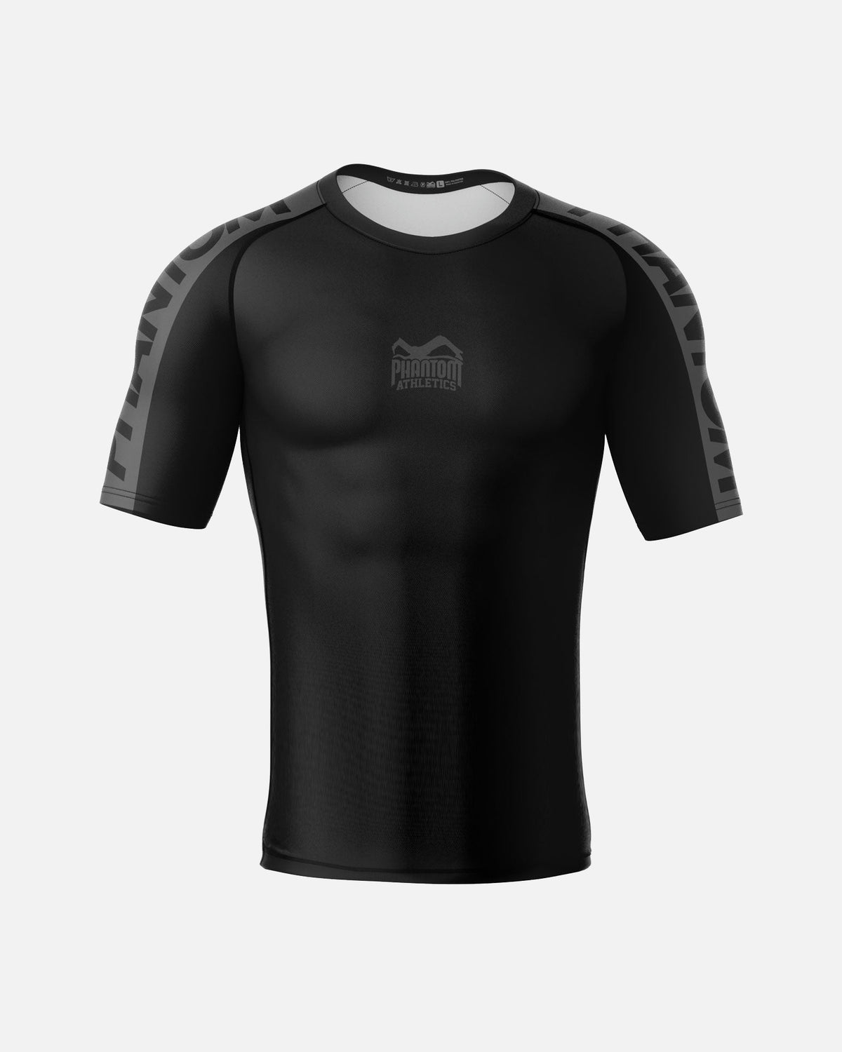 Phantom Athletics Rashguard EVO Apex Korte Mouwen - Zwart/Grijs