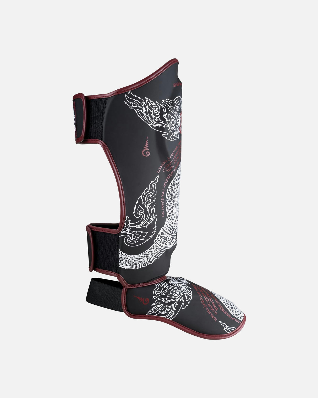 8 WEAPONS Scheenbeschermers Sak Yant Naga - Zwart/Bordeaux