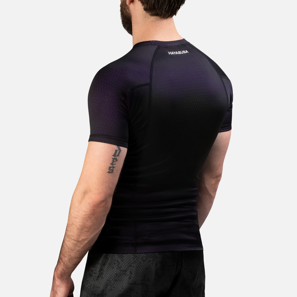 Hayabusa Rashguard Fusion Korte Mouwen - Zwart/Paars