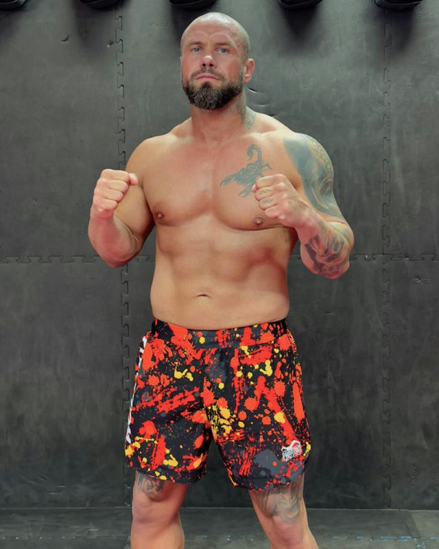 Phantom Athletics MMA Shorts Fusion Splatter - Rood