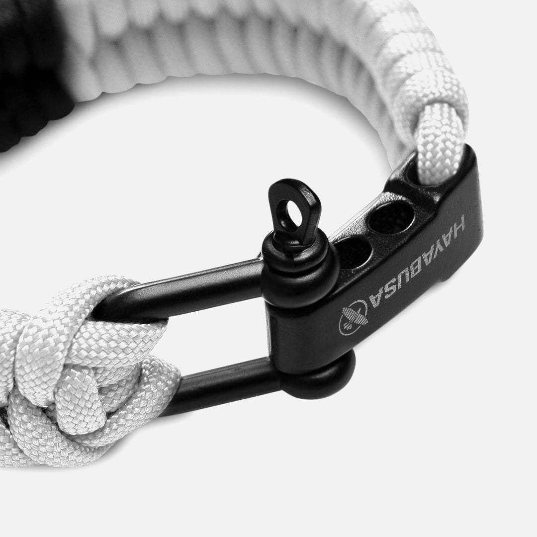 Hayabusa Paracord Jiu Jitsu Armband - Wit