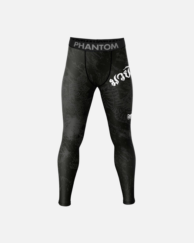 Pantaloncini a compressione Phantom Athletics Muay Thai – Nero/Grigio