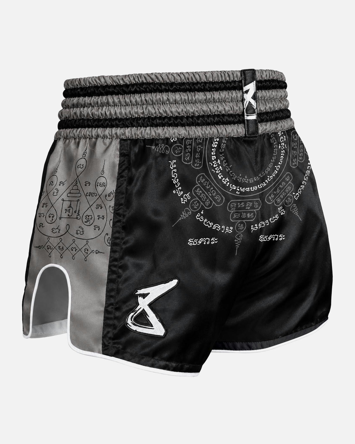 8 WEAPONS Muay Thai Shorts 8 Ways Yant 2.0 - Zwart
