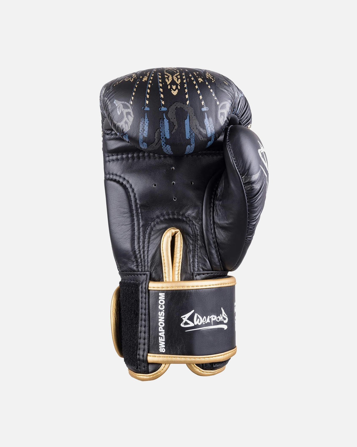 8 WEAPONS Bokshandschoenen Three Elephants 2.0 - Zwart/Goud