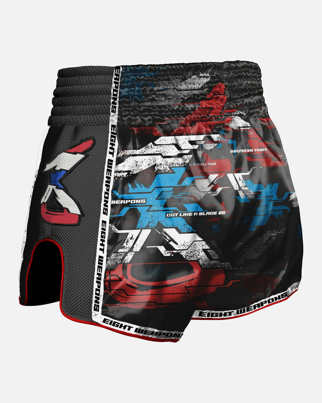 8 WEAPONS Muay Thai Shorts Cut Like A Blade 2.0 – Black