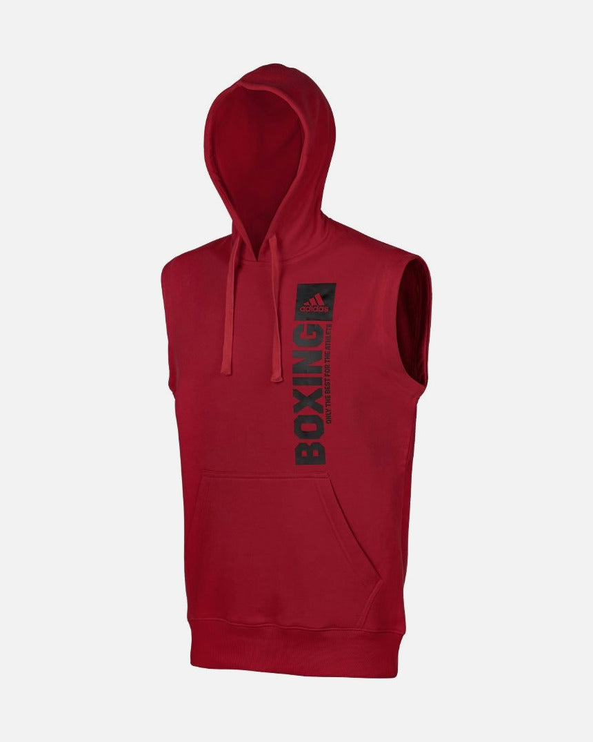 Adidas Hoodie Ärmellos Boxing – Rot/Schwarz