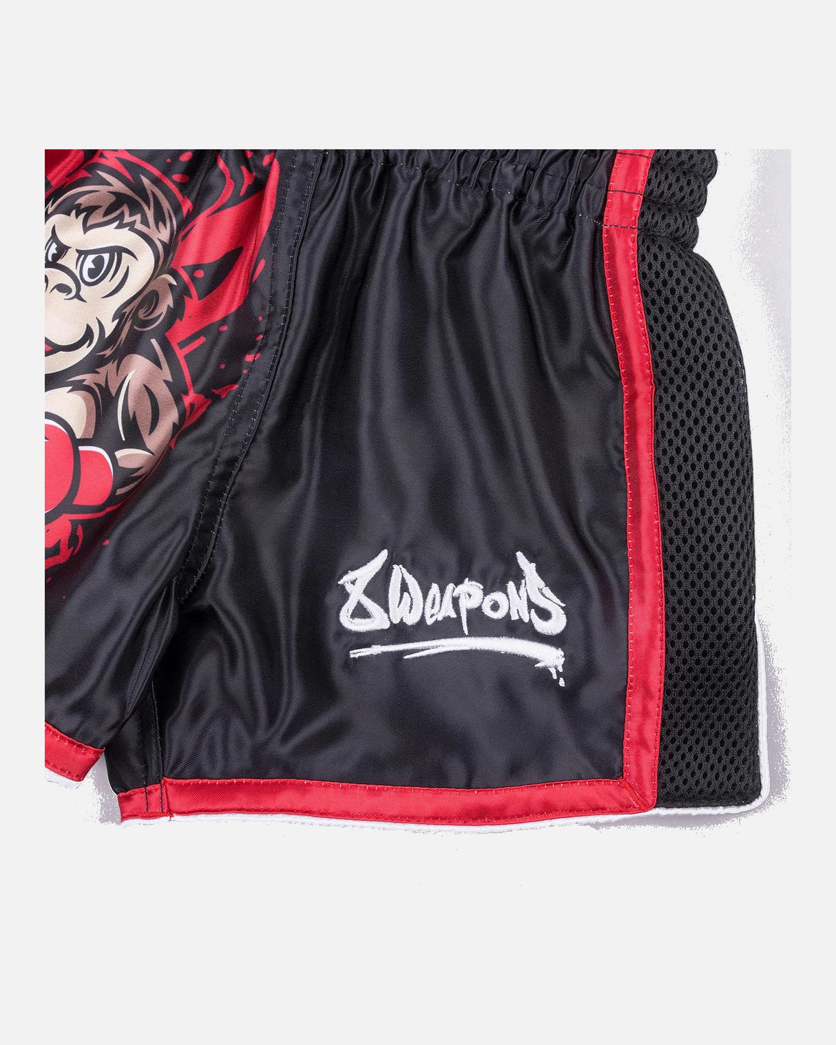 8 WEAPONS Muay Thai shorts Joe - Zwart/Rood