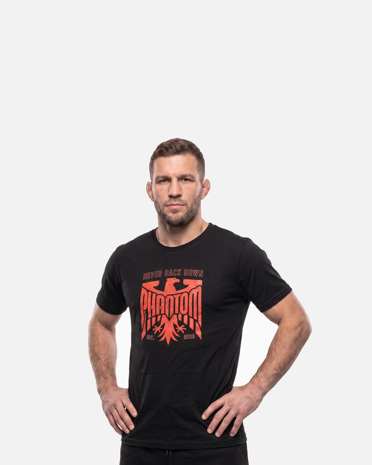 Phantom Athletics T-Shirt Germany Never Back Down - Zwart/Rood