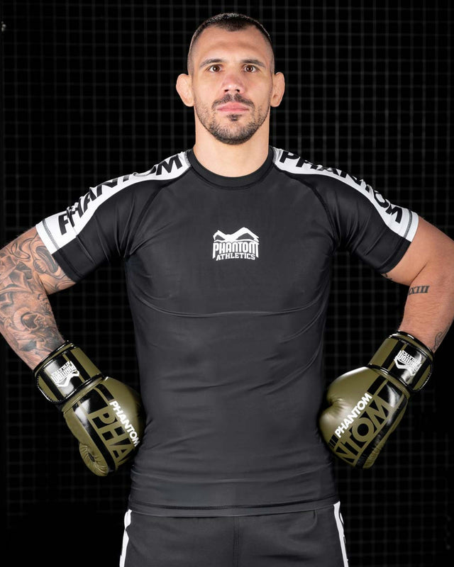 Phantom Athletics Rashguard EVO Apex Korte Mouwen - Zwart