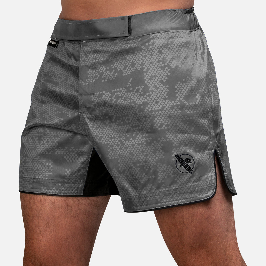 Hayabusa MMA Shorts Hex Mid-Thigh - Grijs