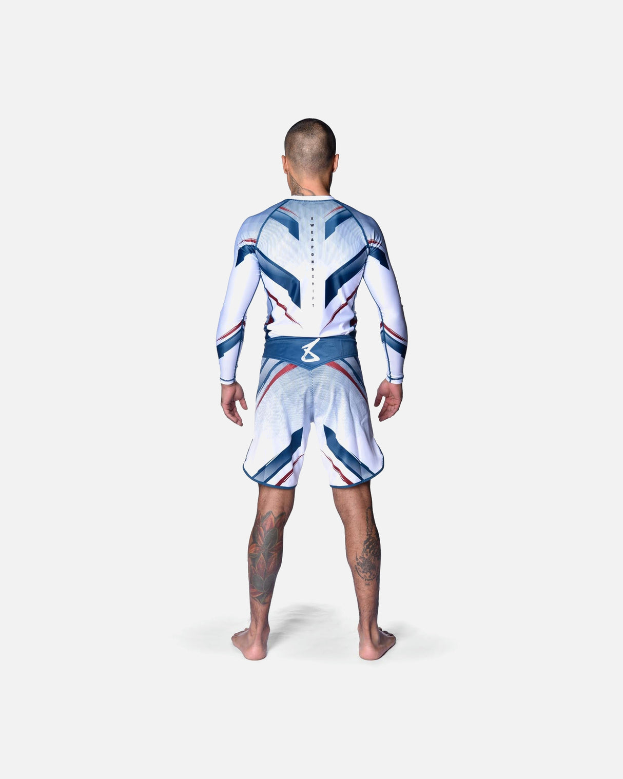 8 WEAPONS MMA Shorts Shift - Wit/Navy/Rood