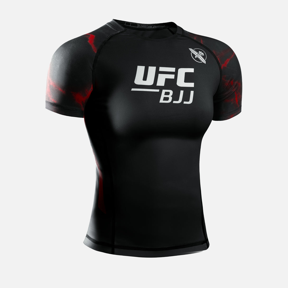 Hayabusa x UFC BJJ Rashguard Korte Mouwen Dames - Zwart/Rood